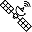 black satellite icon